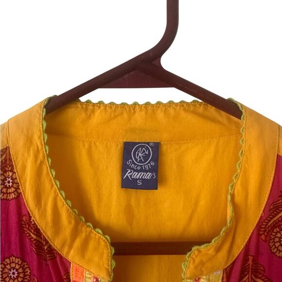 Rama’s Since 1976 Sleeveless Boho Midi Dress Women’s S – Multicolor India Print - Picture 3 of 3